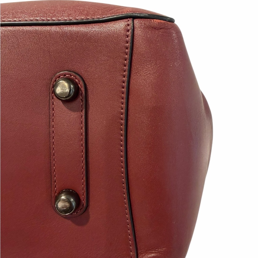 Coach Cooper Carryall Burgundy Oxblood Leather Bag Luxe Style 22821 - Picture 4 of 13